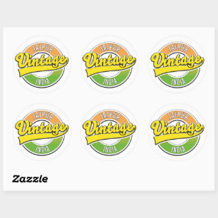 Sticker Rond logo de style vintage de Jaipur