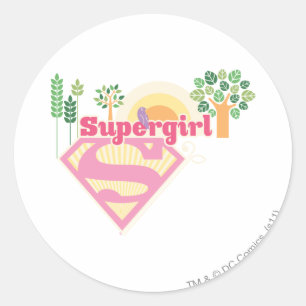 Sticker Rond Logo de Supergirl