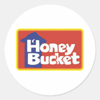 STICKER ROND LOGO DE TOILETTES EXTÉRIEURES SEAU DE MIEL