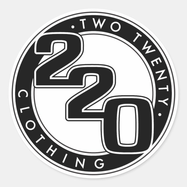 Sticker Rond Logo de vêtements 220 (Devant)