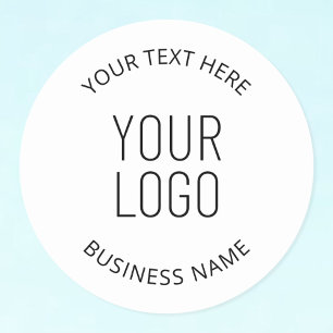 Sticker Rond Logo de votre entreprise et message personnalisabl