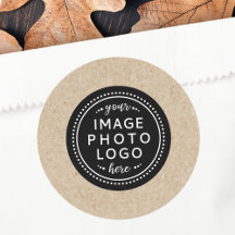 Logo d'entreprise Kraft look border black circle