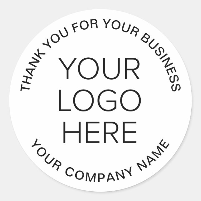 Sticker Rond Logo d'entreprise Merci (Devant)
