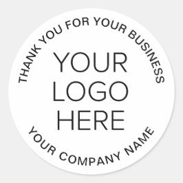 Sticker Rond Logo d'entreprise Merci