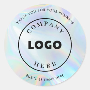 Sticker Rond Logo d'entreprise moderne holographique personnali