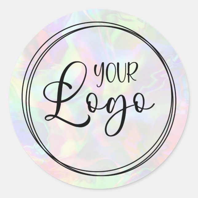 Sticker Rond Logo d'entreprise Pastel Abstrait (Devant)