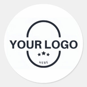 Sticker Rond Logo d'entreprise personnalisé Marqué Classic Roun