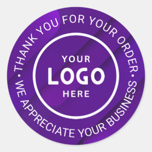 Sticker Rond Logo d'entreprise personnalisé Merci de marque
