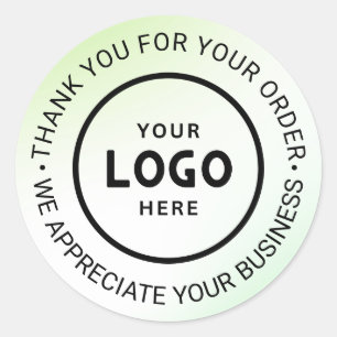 Sticker Rond Logo d'entreprise personnalisé Merci de marque
