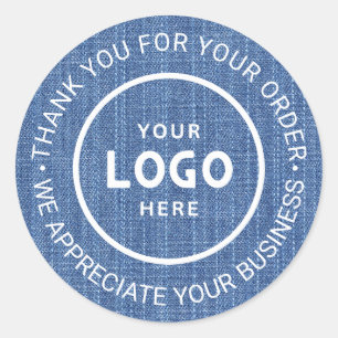 Sticker Rond Logo d'entreprise personnalisé Merci de marque