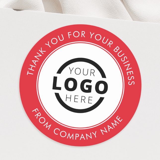Sticker Rond Logo d'entreprise personnalisé Merci promotionnel  (Créateur téléchargé)