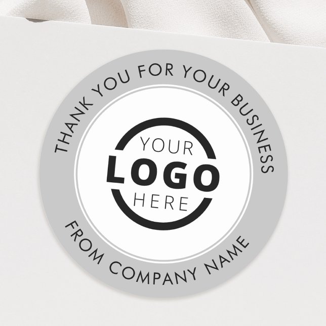 Sticker Rond Logo d'entreprise personnalisé Merci promotionnel  (Créateur téléchargé)