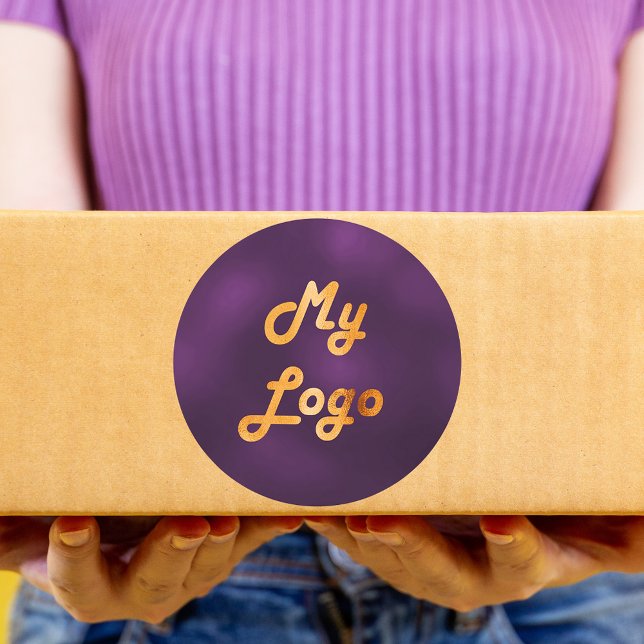 Sticker Rond Logo d'entreprise pourpre (Créateur téléchargé)