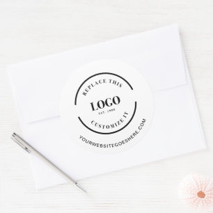 Sticker Rond Logo d'entreprise simple Site Web