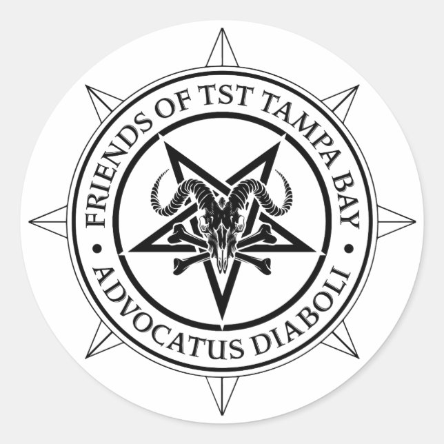 Sticker Rond Logo des Amis de TST Dark (Devant)