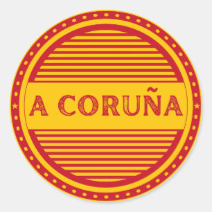 Sticker Rond Logo des La Coruña City Pride – Identité espagnole