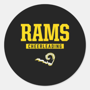 Sticker Rond Logo des Southeast Polk Rams Cheerleading Lycée 