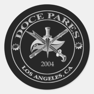Sticker Rond logo doce pares noir