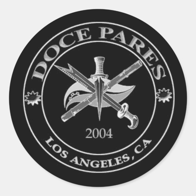 Sticker Rond logo doce pares noir (Devant)