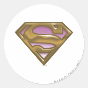 Sticker Rond Logo d'or de Supergirl