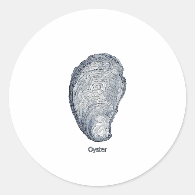 Sticker Rond Logo d'oyster Shell (Devant)