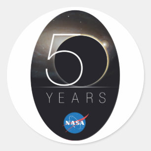 Sticker Rond Logo du 50e anniversaire de la NASA