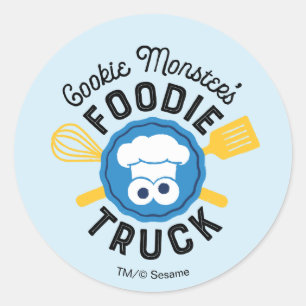 Sticker Rond Logo du camion gastronomique de Cookie Monster
