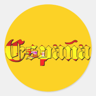 Sticker Rond Logo du drapeau Espana - drapeau de l'Espagne Espa