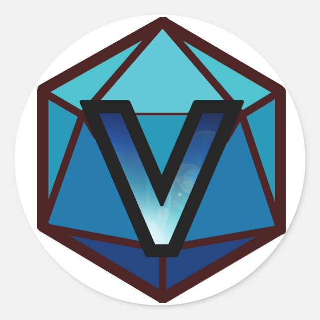 Sticker Rond Logo du flux INVICTUS "BLUE TEAM" (Devant)