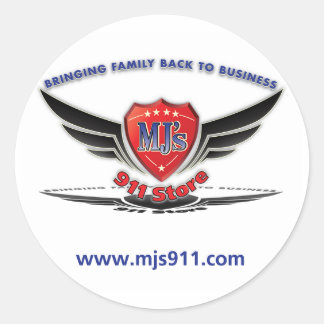 Sticker Rond Logo du magasin MJ'S 911
