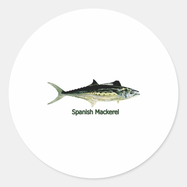 Sticker Rond Logo du maquereau espagnol (Devant)