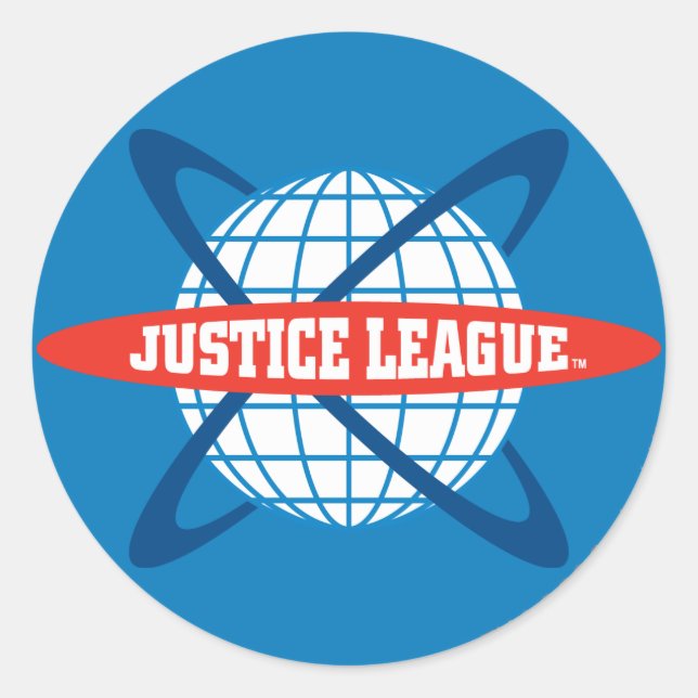 Sticker Rond Logo du monde de la Justice League (Devant)