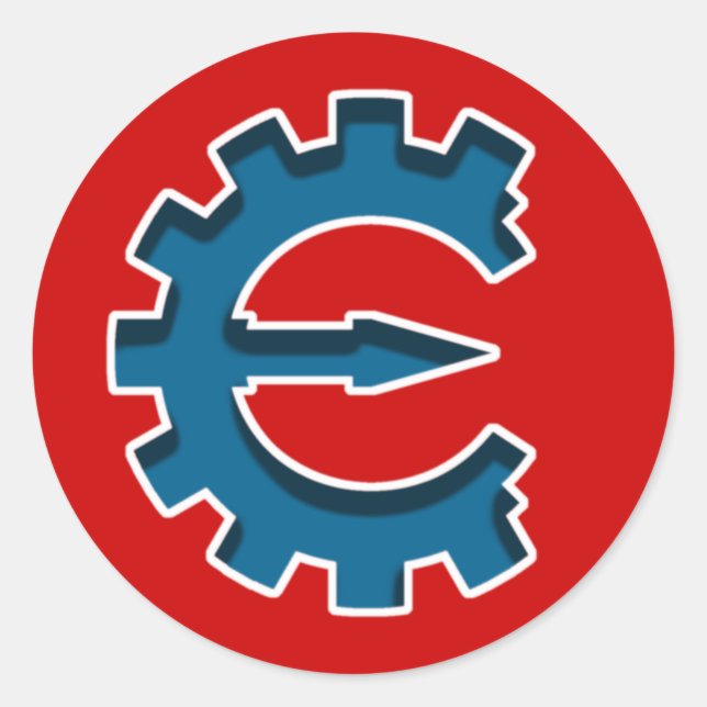 Sticker Rond Logo du moteur de triche 2 (Devant)