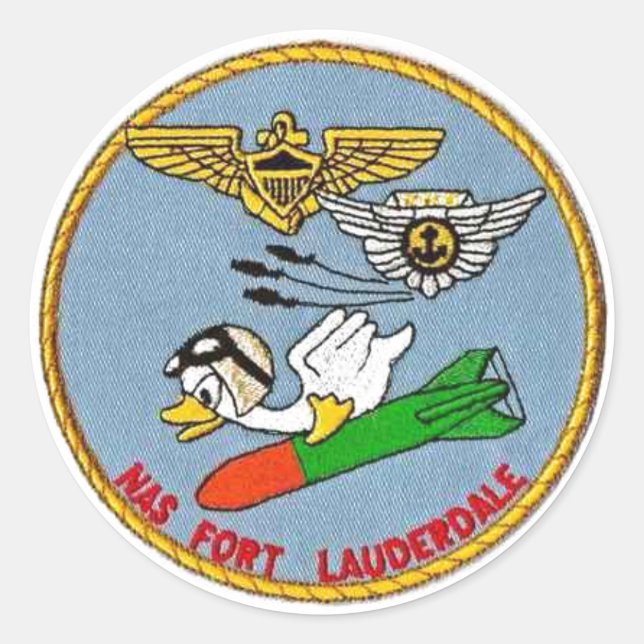 Sticker Rond Logo du NAS Fort Lauderdale (Devant)