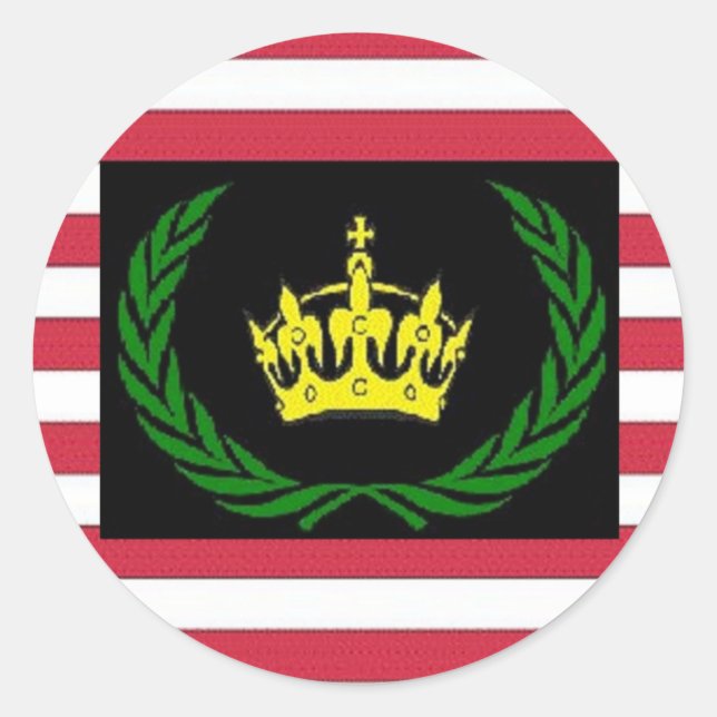 Sticker Rond Logo du Parti monarchiste américain (Devant)