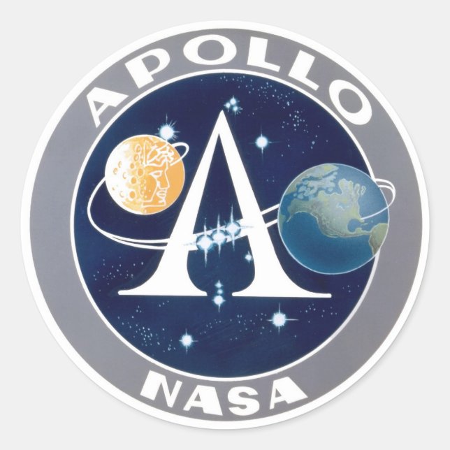 Sticker Rond Logo du programme Apollo (Devant)
