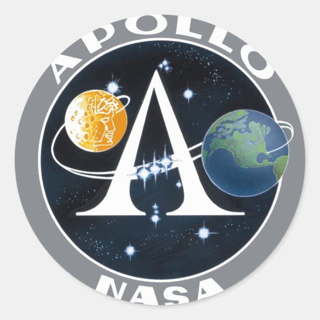 Sticker Rond Logo du programme Apollo (Devant)