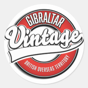 Sticker Rond logo du territoire britannique d'outre-mer de Gibr