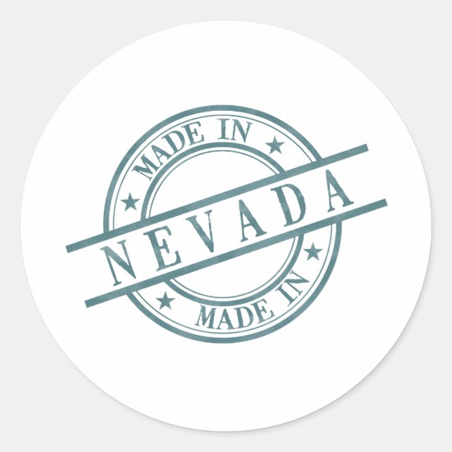 Sticker Rond Logo en caoutchouc vert du Nevada (Devant)