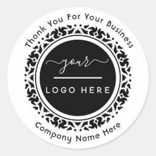 Sticker Rond Logo Entreprise Personnalisé Avec Texte Holograph