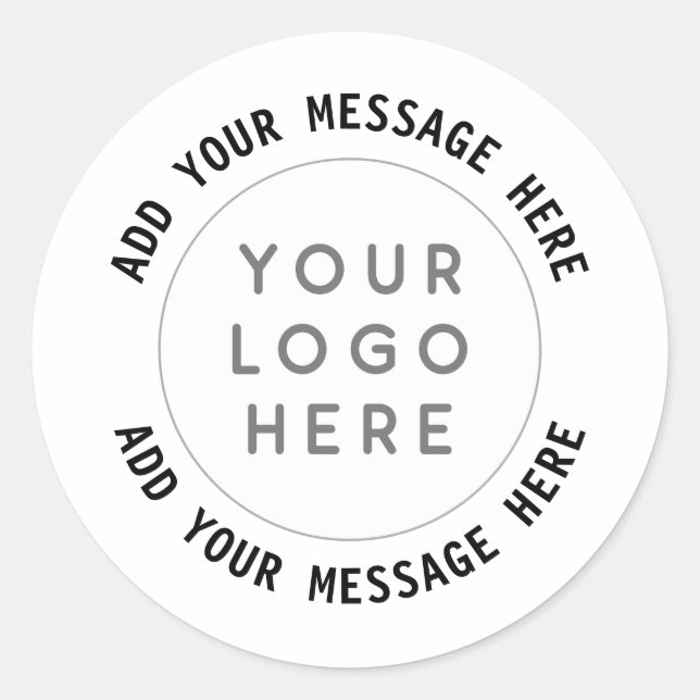 Sticker Rond Logo et texte personnalisés (Devant)