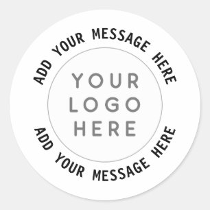 Sticker Rond Logo et texte personnalisés