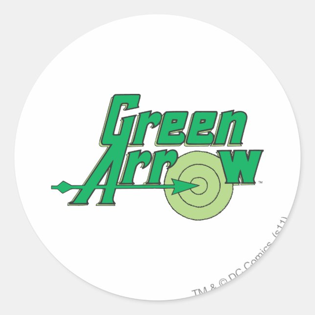 Sticker Rond Logo Flèche verte (Devant)
