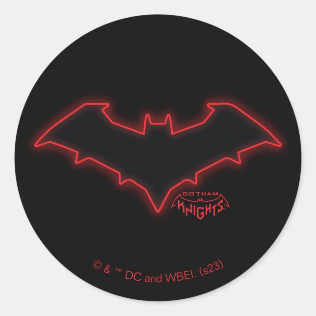 Sticker Rond Logo Gotham Knights Red Hood (Devant)