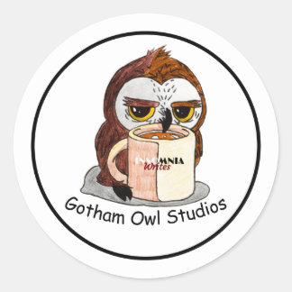 Sticker Rond Logo GothamOwlStudios