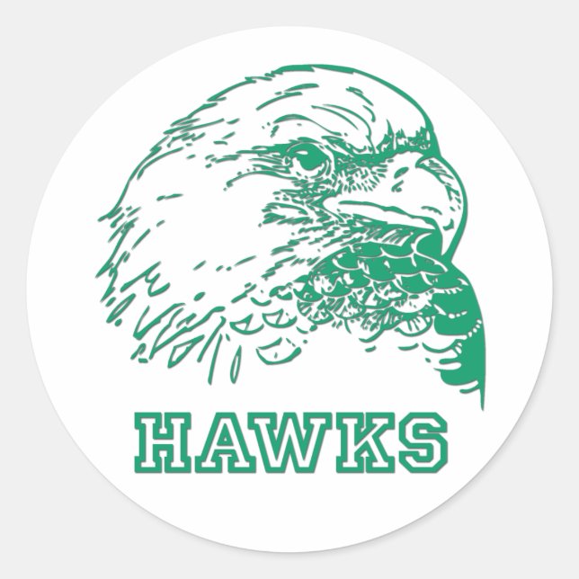Sticker Rond Logo Hawks (Devant)