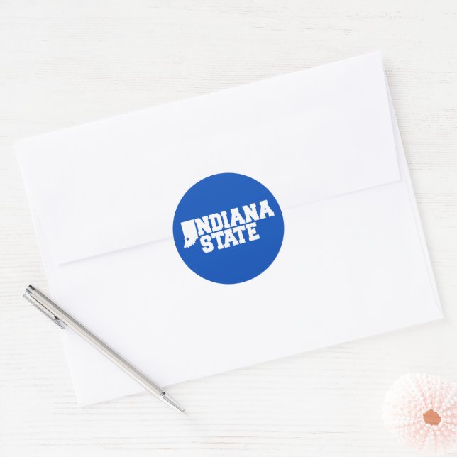 Sticker Rond Logo Indiana State (Enveloppe)