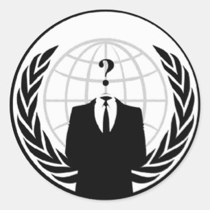 Sticker Rond Logo international anonyme