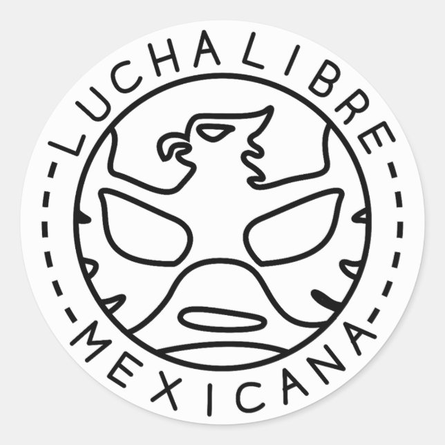 Sticker Rond Logo Lucha#1mono (Devant)