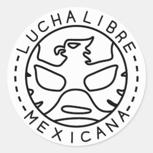 Sticker Rond Logo Lucha#1mono
